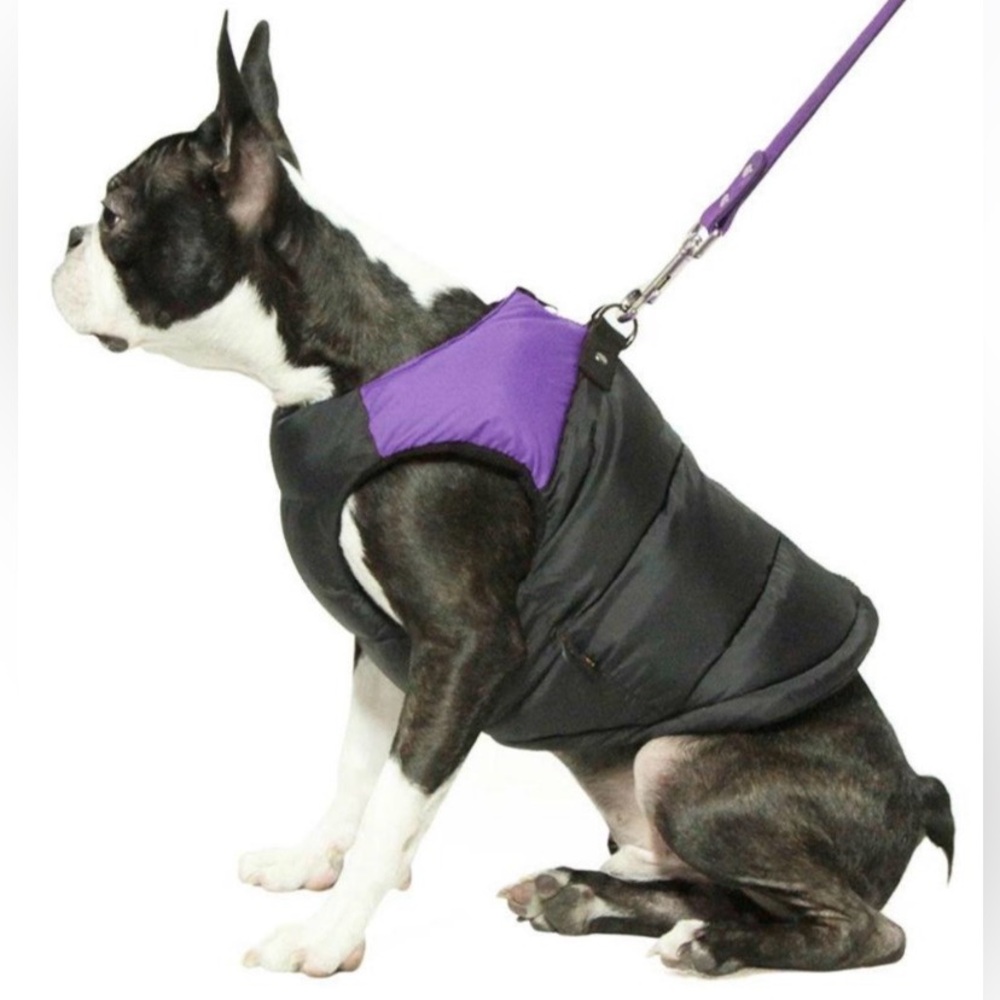 Gooby Dog Full Zip Padded Vest Winter Coat, Warm Jacket Jacket w/hat - Picture 5 of 16